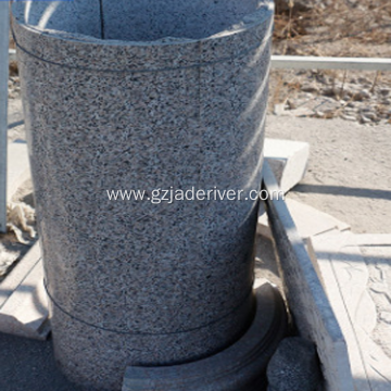 Natural Granite Building Shaped Stone Cylinder